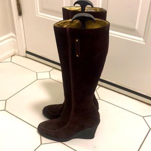 Missoni suede boots with ribbon